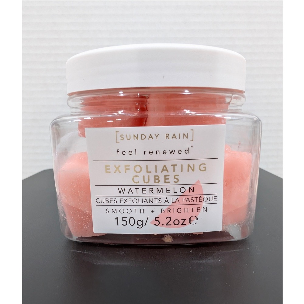 Sunday Rain Watermelon Exfoliating Cubes 150g Body Scrub Smooth + Brighten NEW